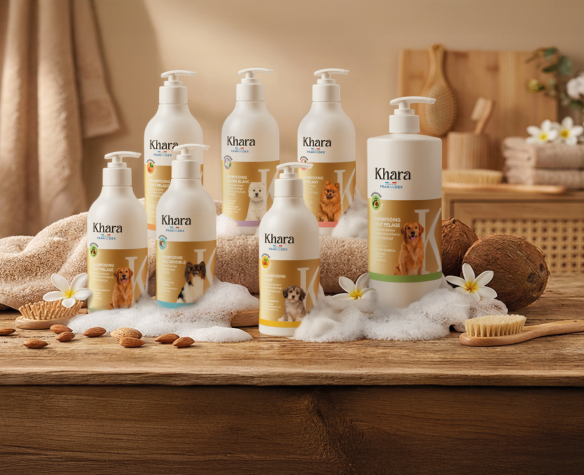 Khara by Francodex : la nouvelle gamme de shampooings pour chien et chat inspirée du toilettage professionnel