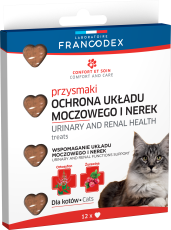 Przysmak dla kotów wspomagający układ moczowy i nerki
